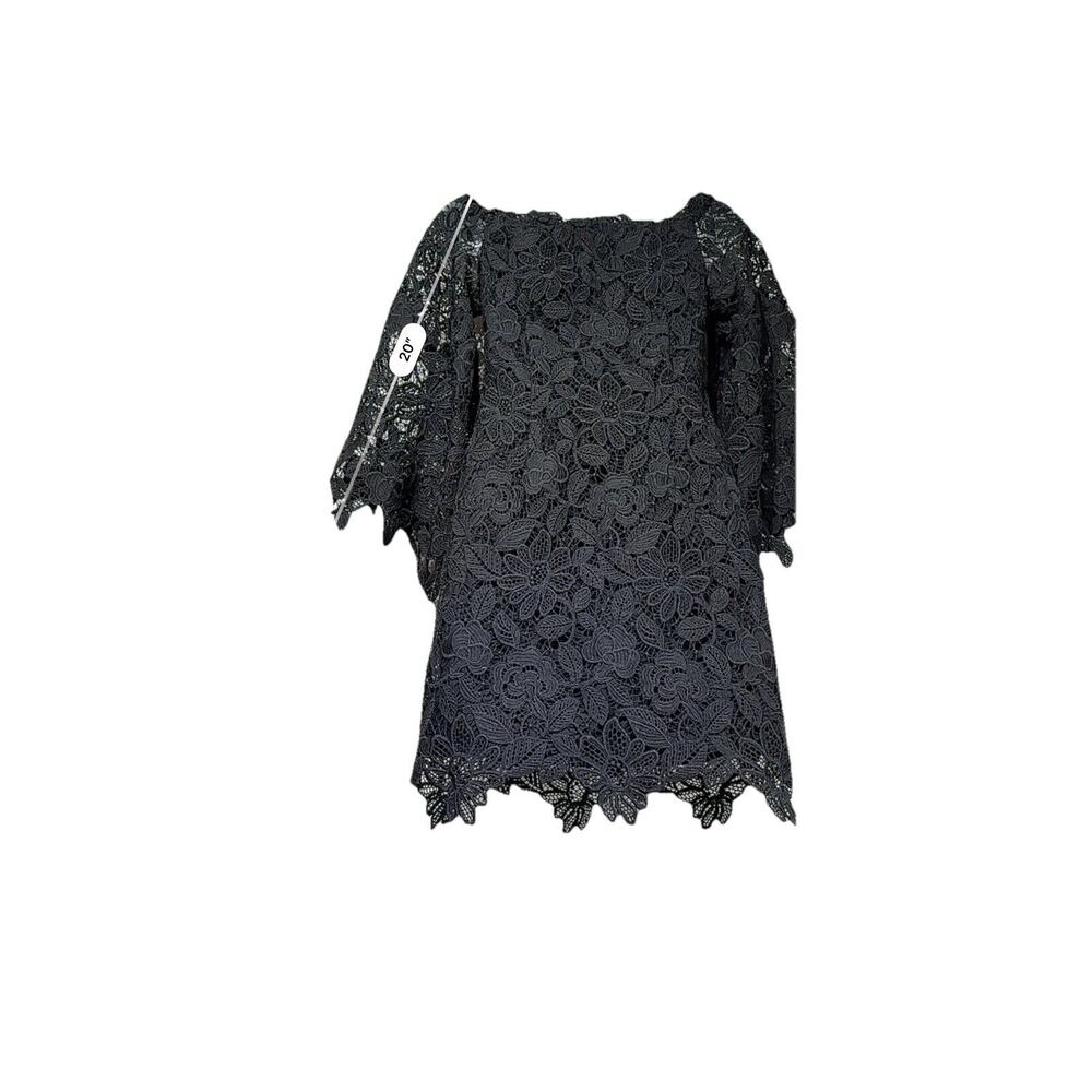 Free People Dusk Lace Off Shoulder black Mini Dress Size 0 - Picture 8 of 12